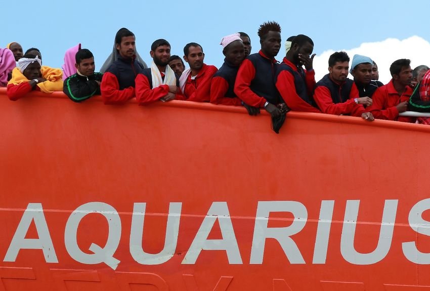 L'Aquarius avec ses 58 migrant à bord